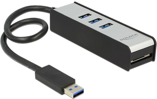 DeLock USB 3.0 HUB 3 port + card reader