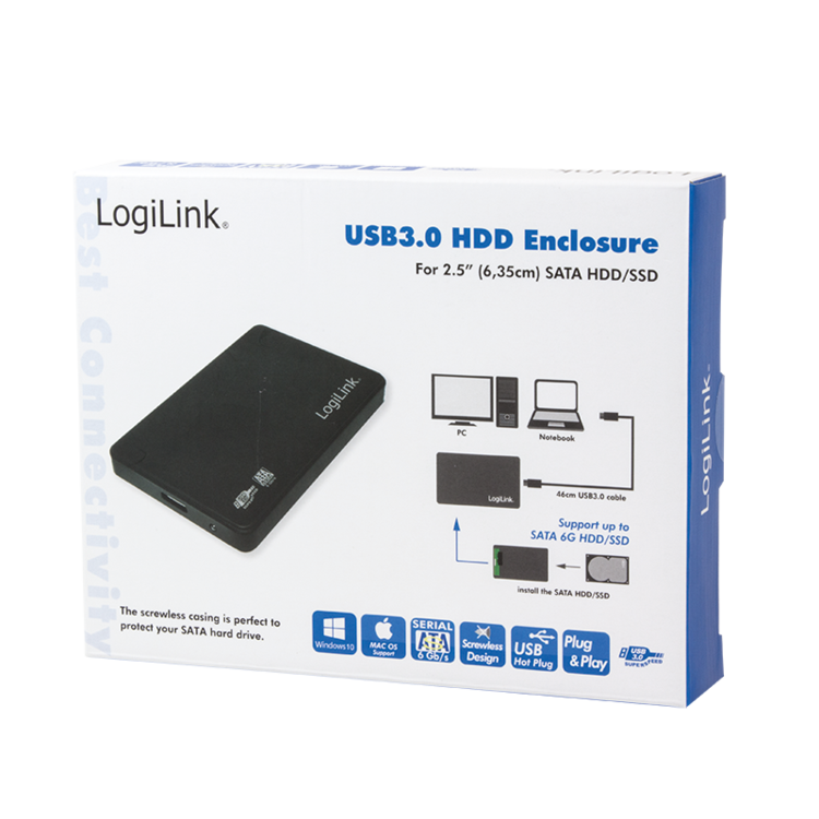 LogiLink USB3.0 HDD behuizing 3,5 inch