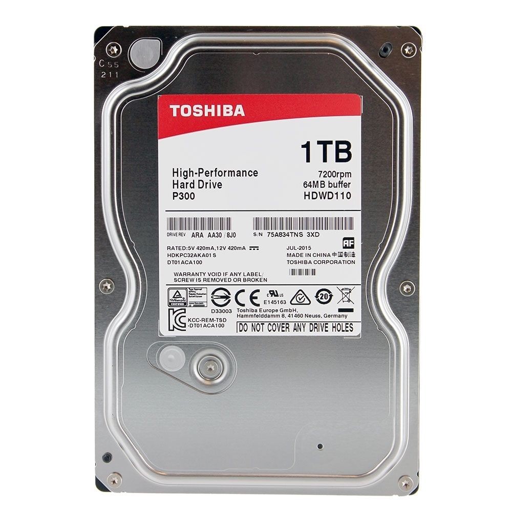 500GB Toshiba P300 Series SATA3/64MB/7200rpm