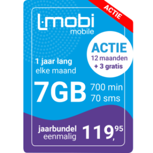 Jaarbundel 7 GB + Simkaart